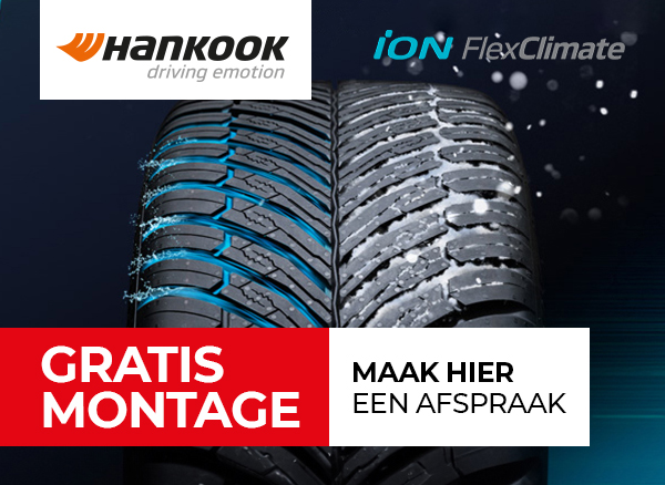 Profiteer deze maand van Gratis montage op Hankook banden.