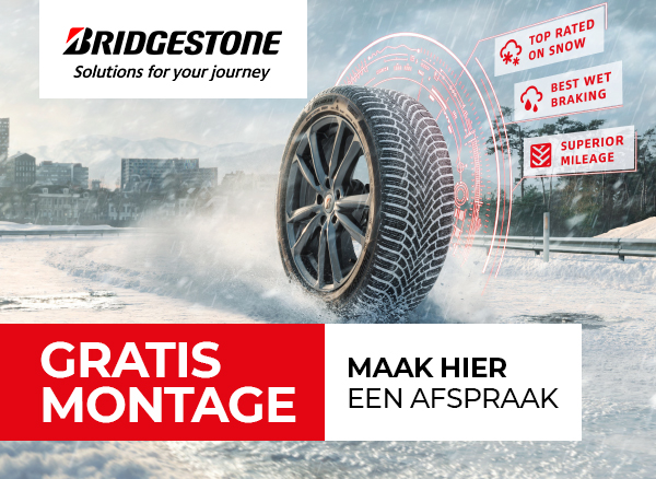 Gratis montage op alle Bridgestone Banden