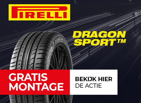 Gratis montage op Pirelli Dragon Sport